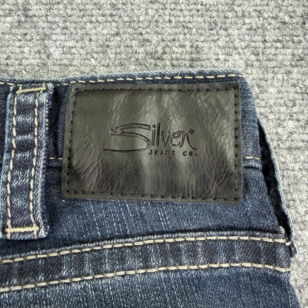 Silver Jeans Mens 33x32 (Fits 34x31) Dark Wash Zac Relaxed Straight Denim - Picture 6 of 15